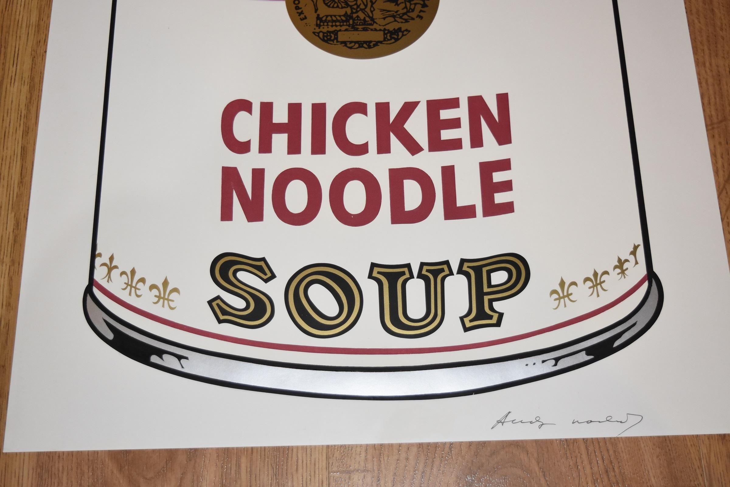 Chicken Noodle Soup FS II.45 - Gray Animal Print by Andy Warhol