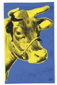 Vintage Cow, Blue and Yellow (FS II.12)