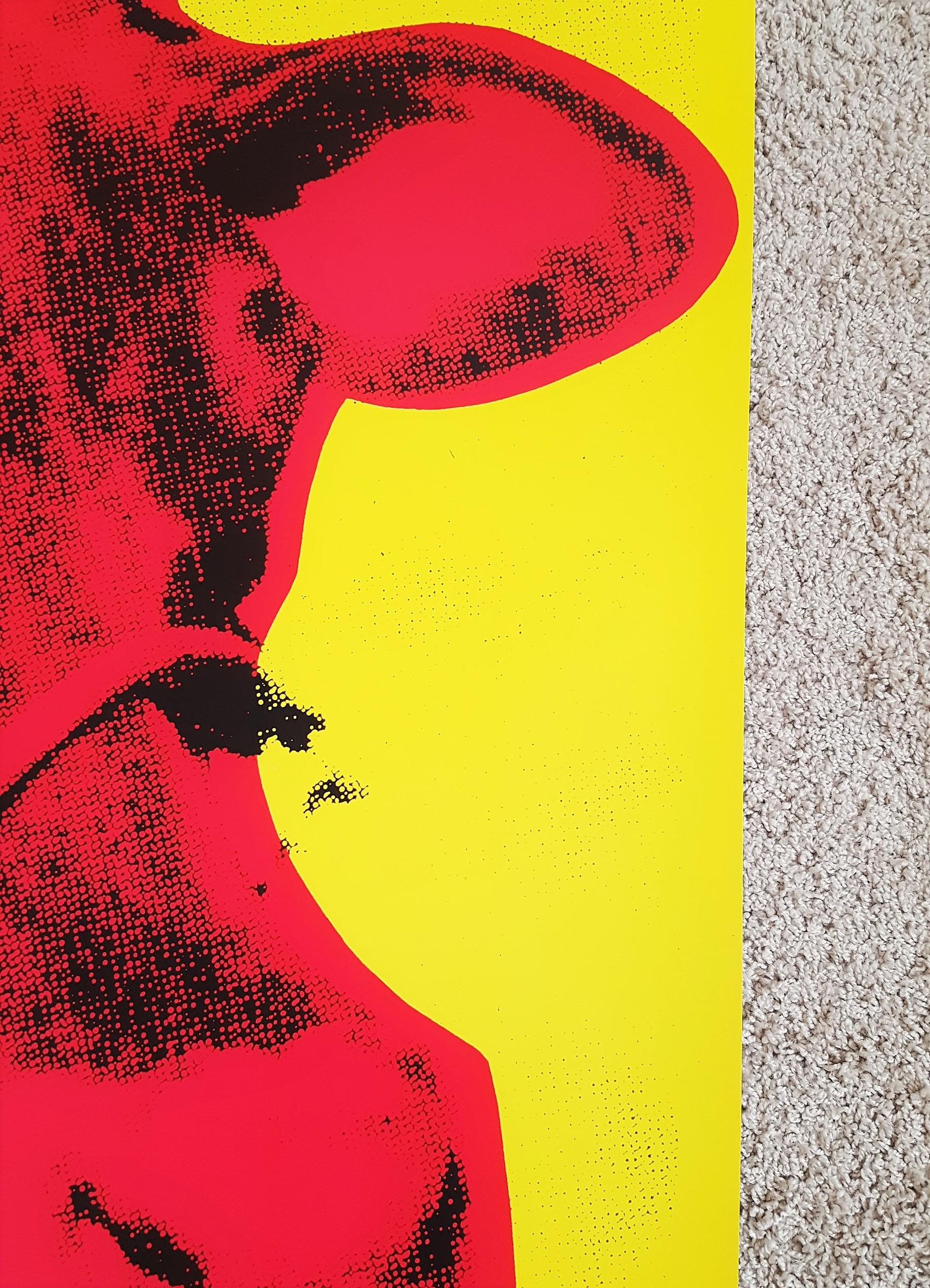 Cow Poster /// Pop Art Andy Warhol Animal Portrait Yellow Red Colorful Large Art 7
