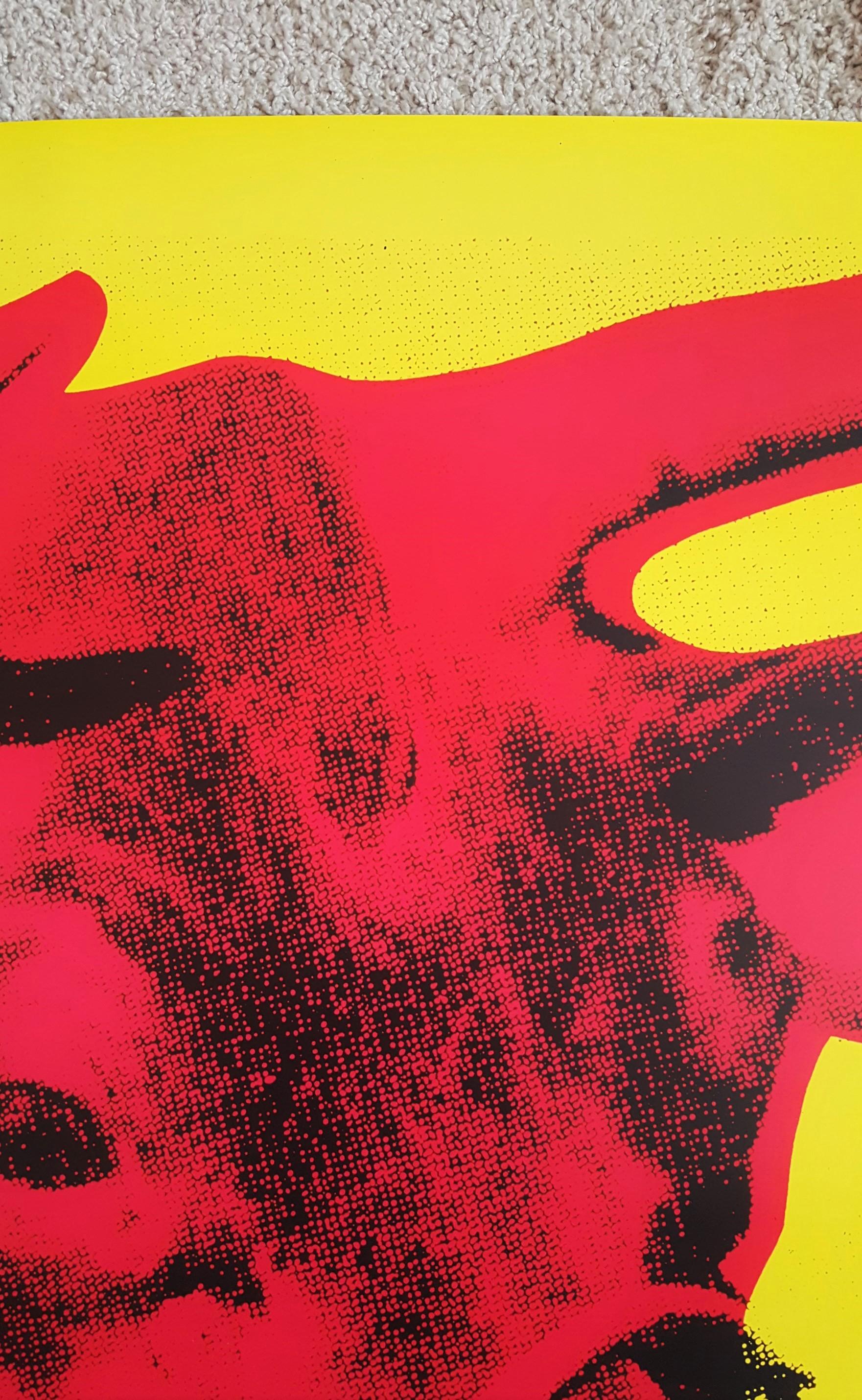 Cow Poster /// Pop Art Andy Warhol Animal Portrait Yellow Red Colorful Large Art 2