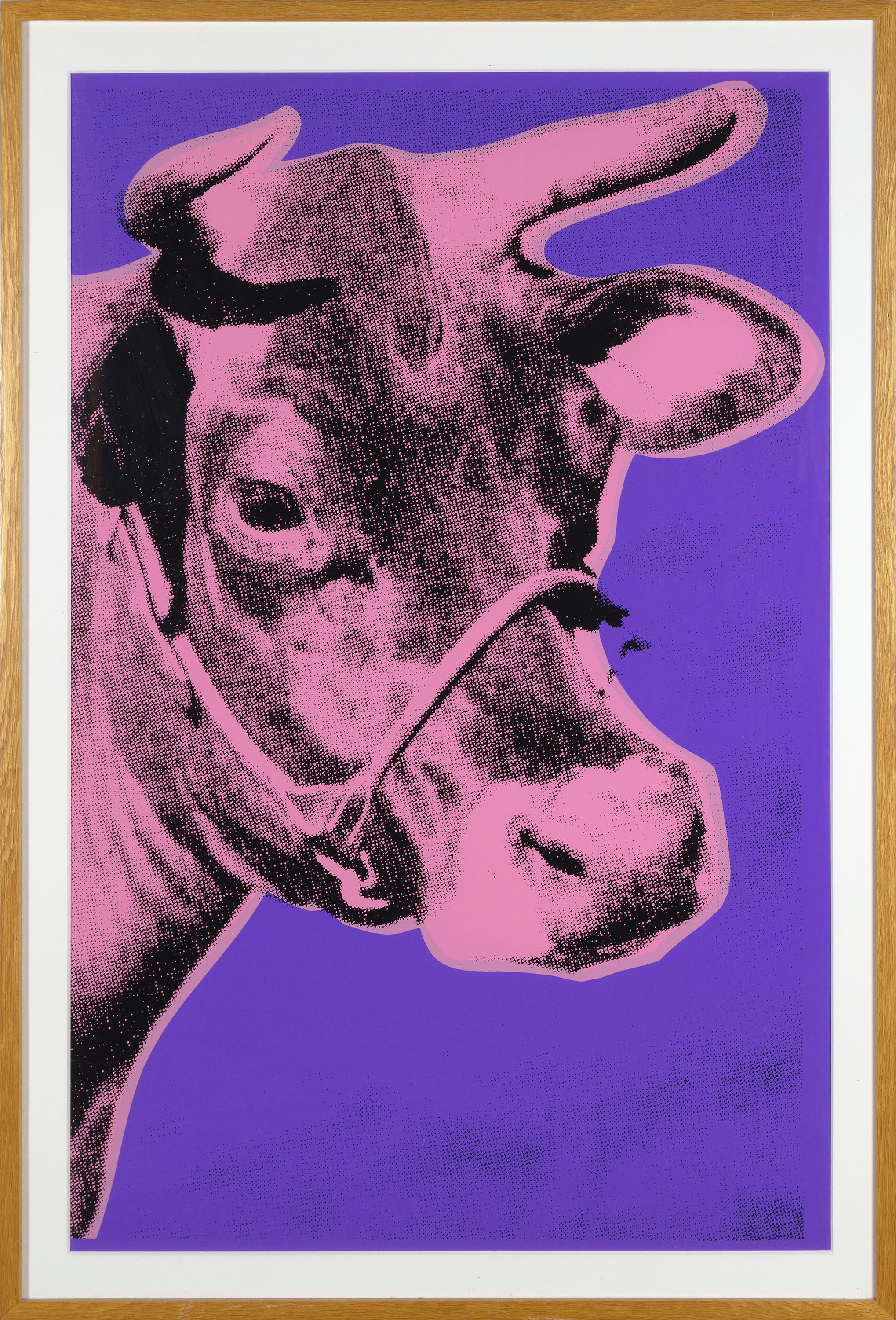 Cow (II.12A Blue Background) - Print by Andy Warhol