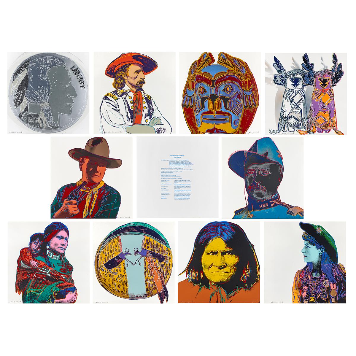 Andy Warhol Figurative Print - Cowboys and Indians (Portfolio of 10)