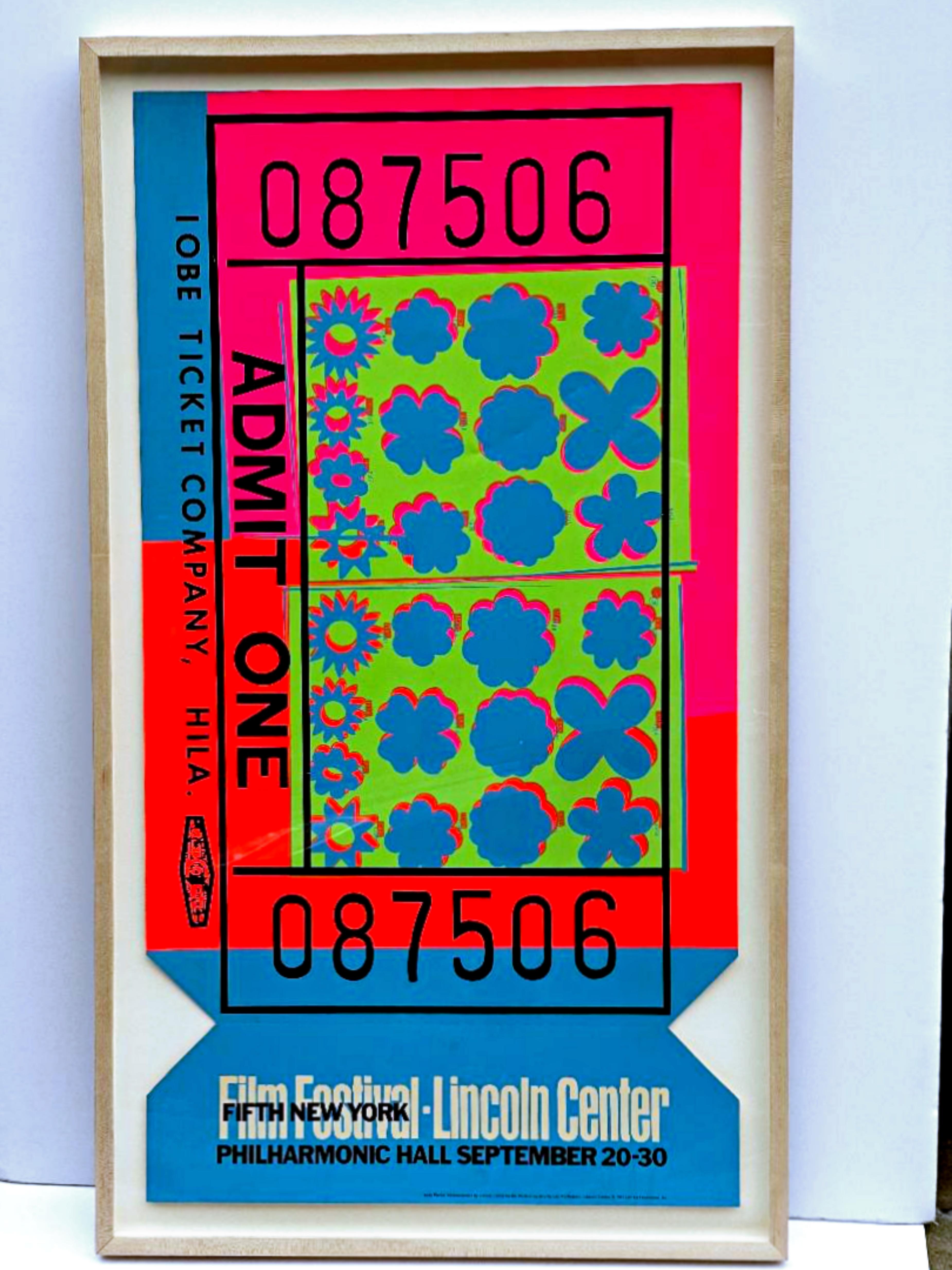 Andy Warhol
Deluxe Signed Edition of Film Festival Lincoln Center (Feldman & Schellmann, II.19), 1967
Silkscreen, die-cut on opaque acrylic
Edition 2/200 (Signed and numbered on the back with engraving pen)
Hand-signed by artist, As this work was