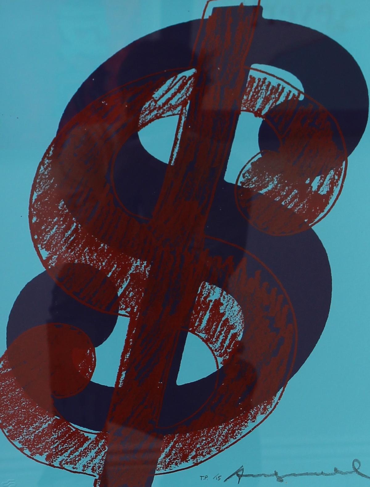 Dollar Sign, Blue (FS II.275) Trial Proof - Print by Andy Warhol