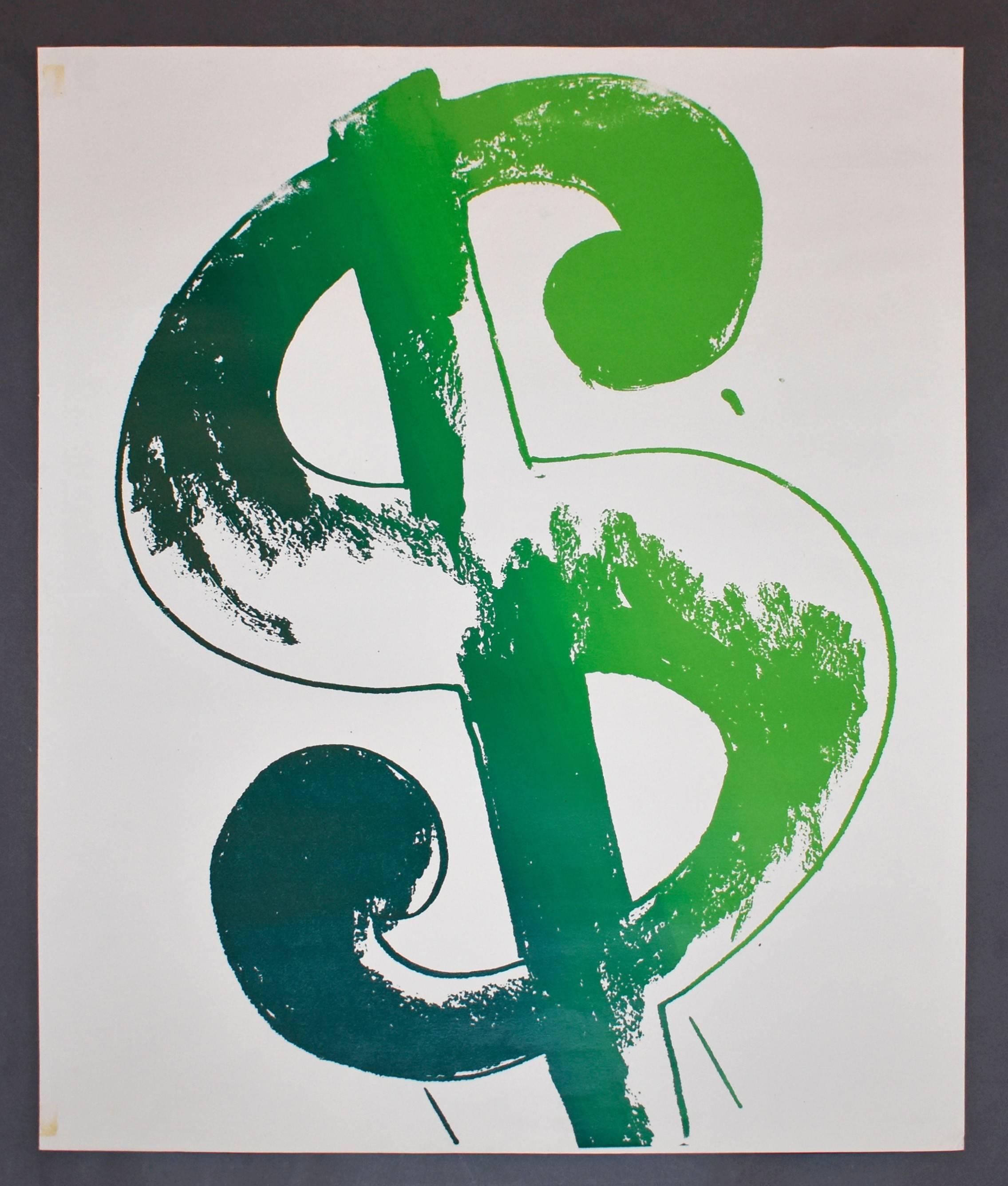 Dollar Sign - Print by Andy Warhol