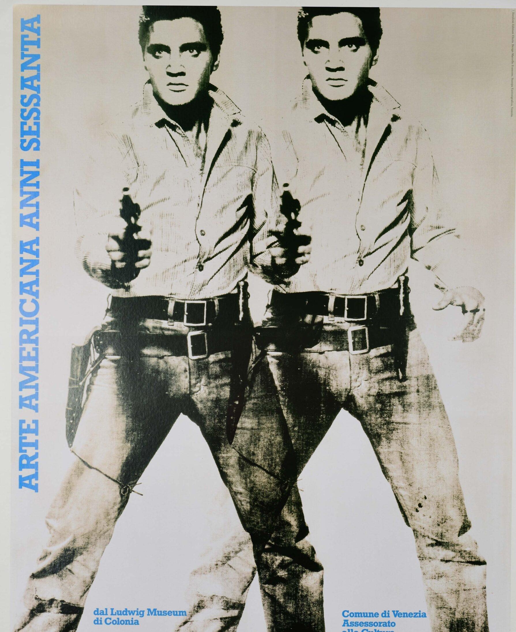 Double Elvis by Andy Warhol 1987 Exhibition poster original For Sale 1