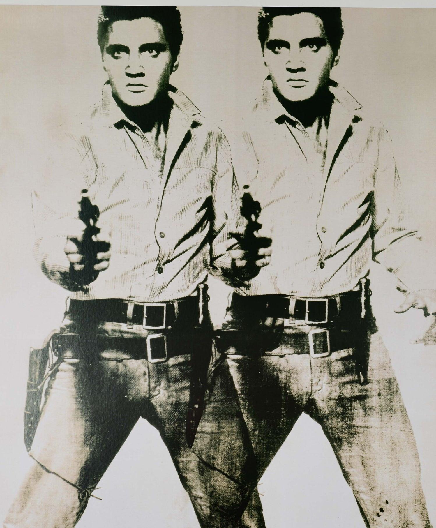 Double Elvis by Andy Warhol 1987 Exhibition poster original For Sale 2