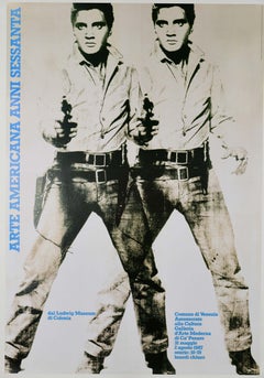 Double Elvis by Andy Warhol 1987 Exhibition poster original