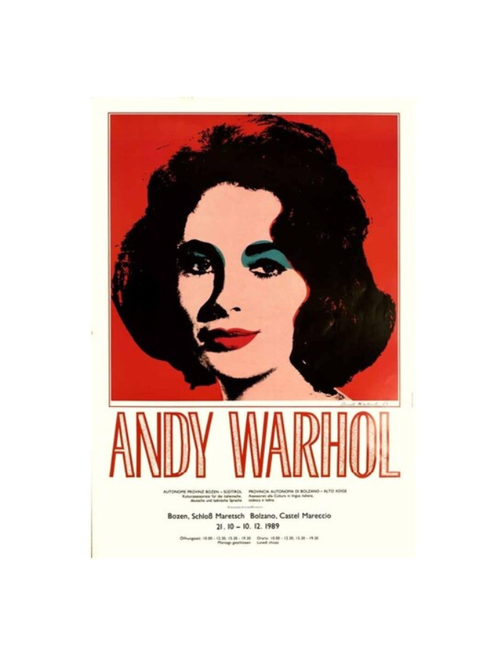 Exposición Elizabeth Taylor Póster Artístico Vintage (after) Andy Warhol en venta 1