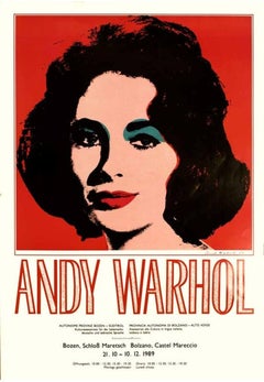 Elizabeth Taylor Exhibition Vintage Art Poster after Andy Warhol