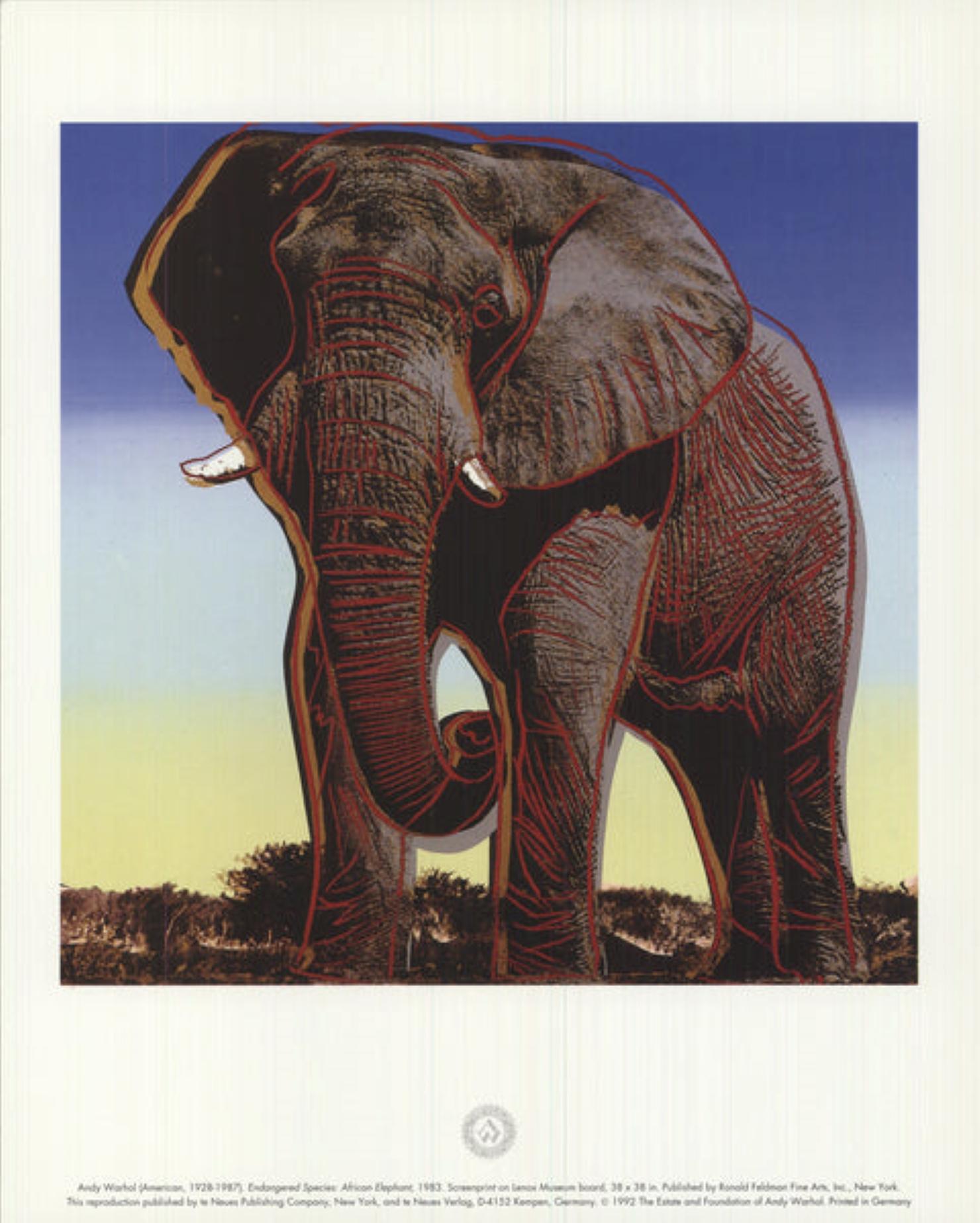 Espèces en voie de disparition : L'éléphant d'Afrique par Andy Warhol en vente 3