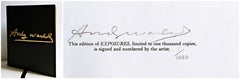 Exposures (Edición de lujo) Firmado y numerado a mano por Andy Warhol, COA oficial