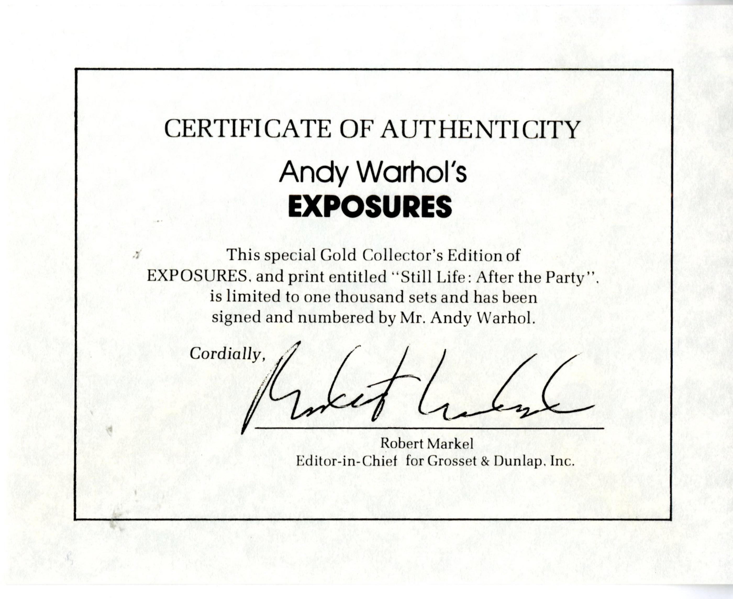 Exposures (Deluxe Edition) Monografia firmata a mano e numerata #1 di Andy Warhol COA in vendita 10