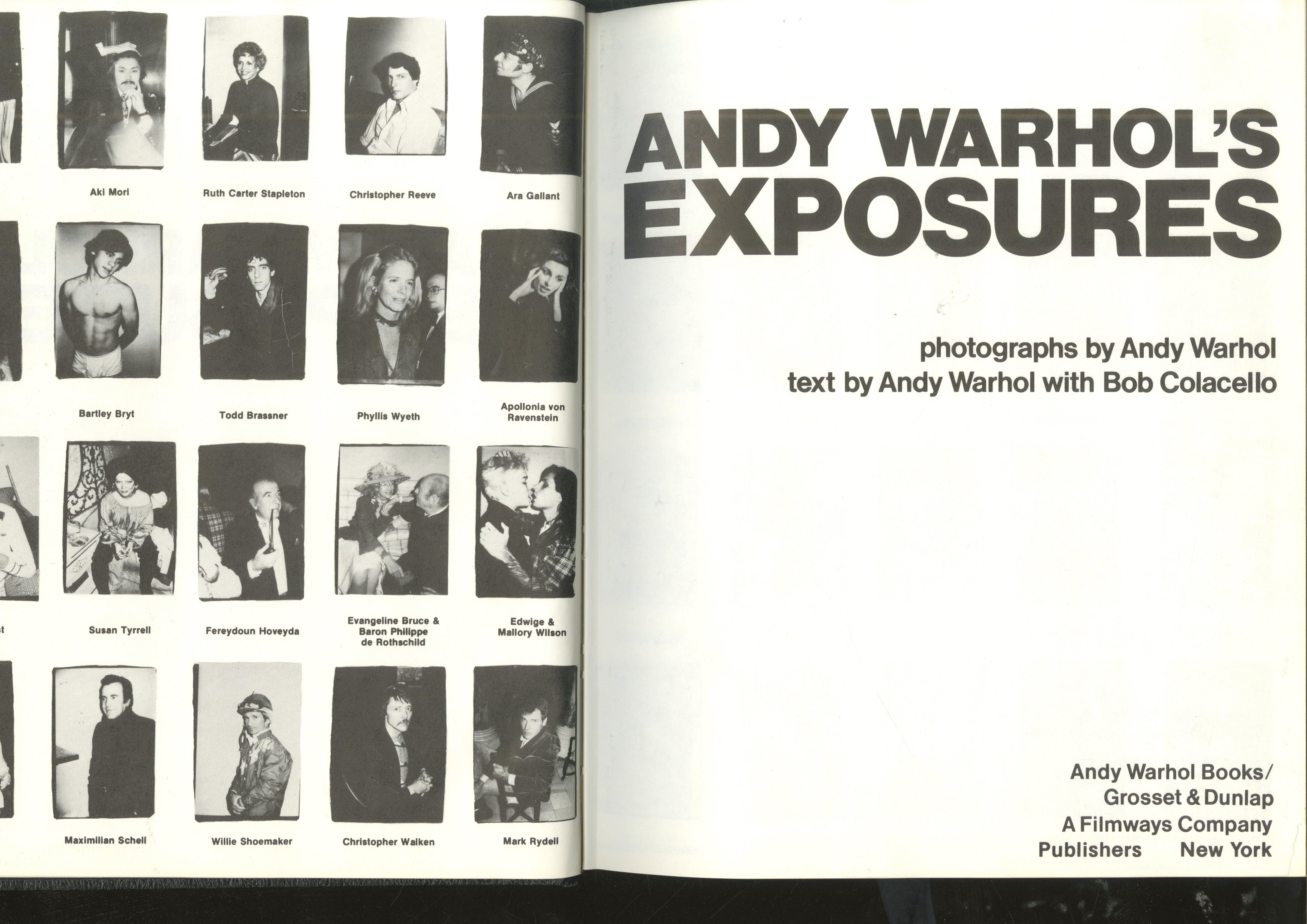 Exposures (Deluxe Edition) Monografia firmata a mano e numerata #1 di Andy Warhol COA in vendita 14