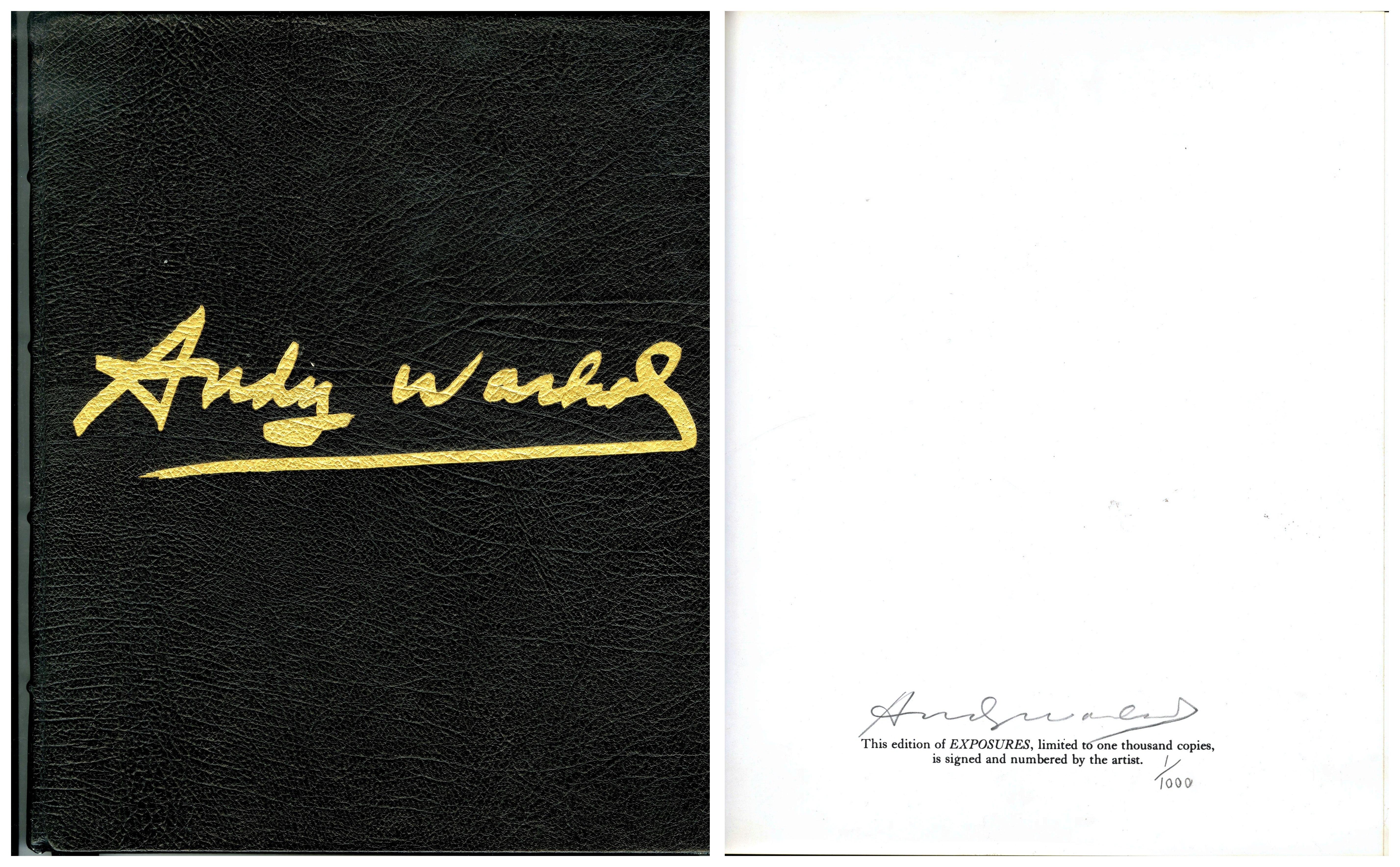 Exposures (Deluxe Edition) Monografia firmata a mano e numerata #1 di Andy Warhol COA in vendita 2