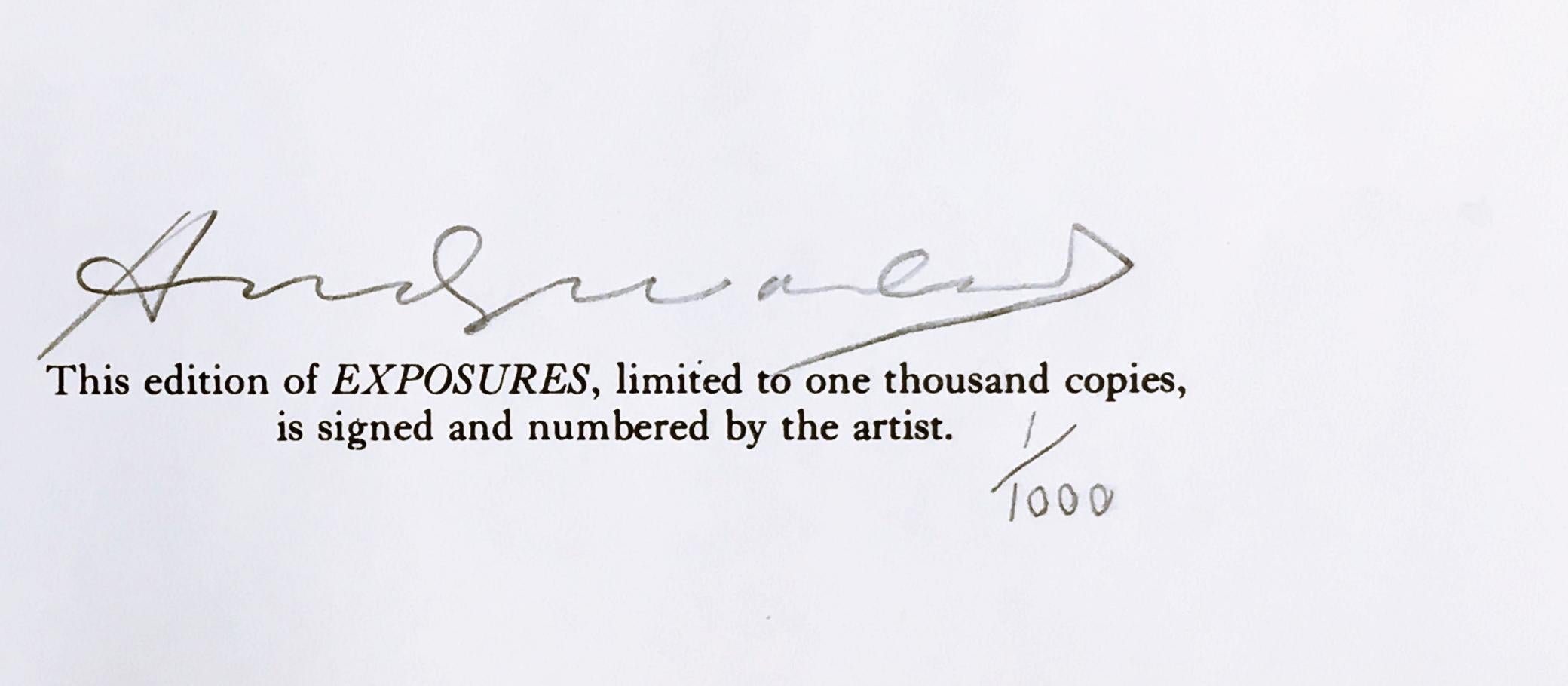 Exposures (Deluxe Edition) Monografia firmata a mano e numerata #1 di Andy Warhol COA in vendita 3