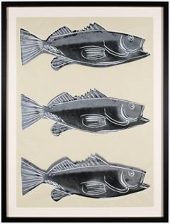 Fish - Screenprint in colors on wallpaper  Estate and foundation stamps on verso