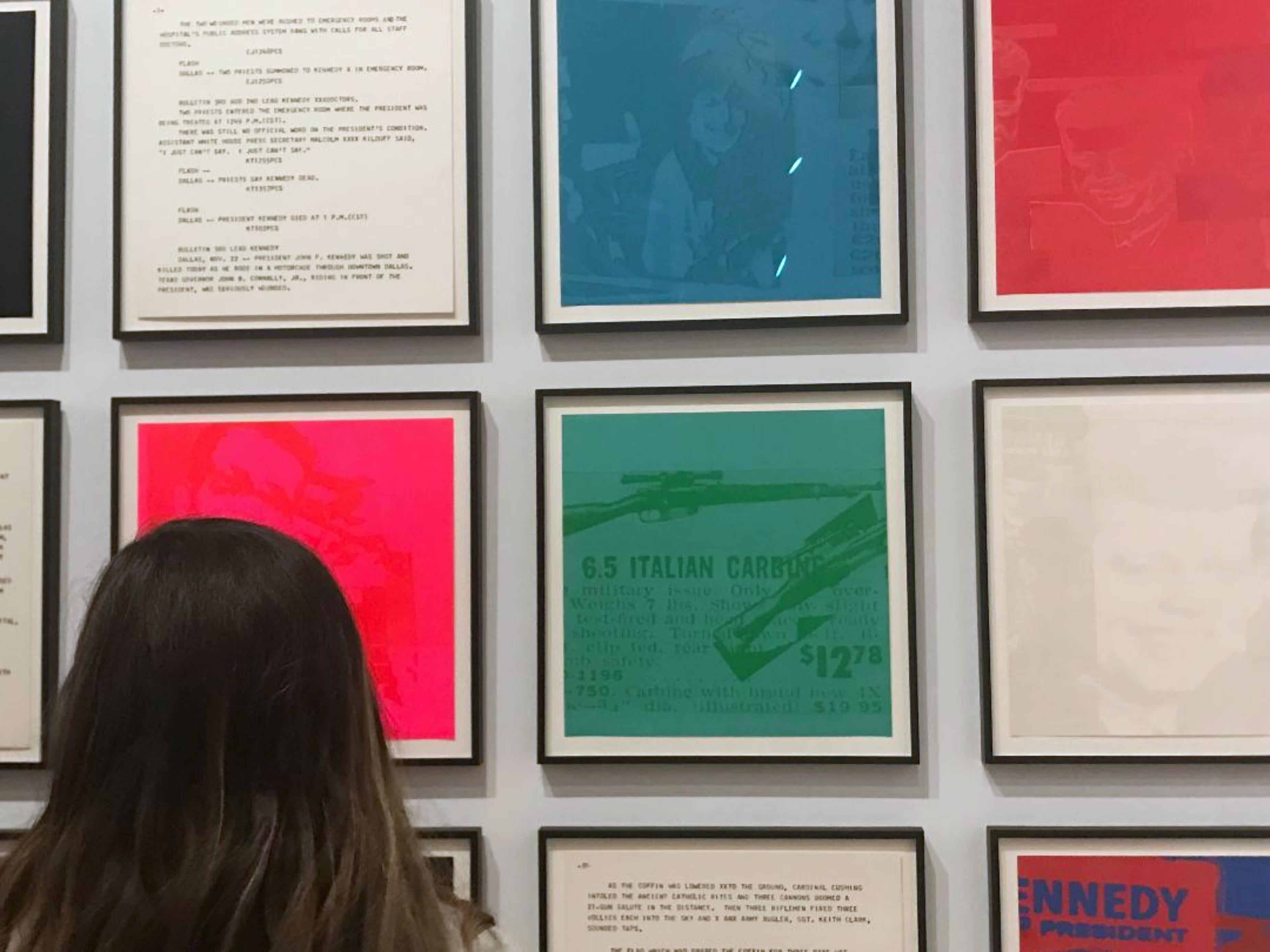 Andy Warhol
Flash portfolio colophon pages, JFK Assassination, 1968
2 Separate Silkscreens: (1) Silkscreen text on paper and teletype text; (2) colophon sheet in pencil and numbered XVII by Andy Warhol
Hand-signed by artist, two silkscreen prints;