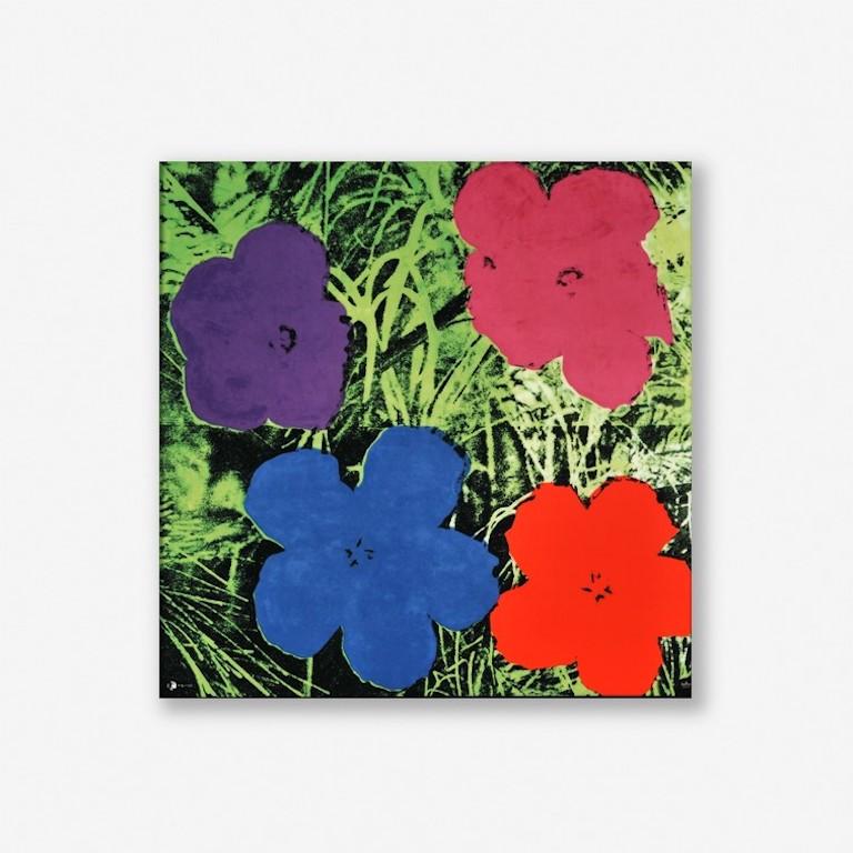 Flores, After Andy Warhol -Pop Art, Esmalte sobre porcelana, Contemporáneo, Edición en venta 2