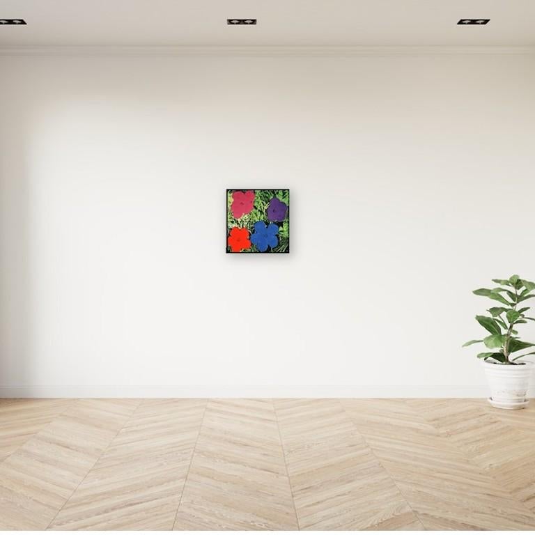 Flores, After Andy Warhol -Pop Art, Esmalte sobre porcelana, Contemporáneo, Edición en venta 7