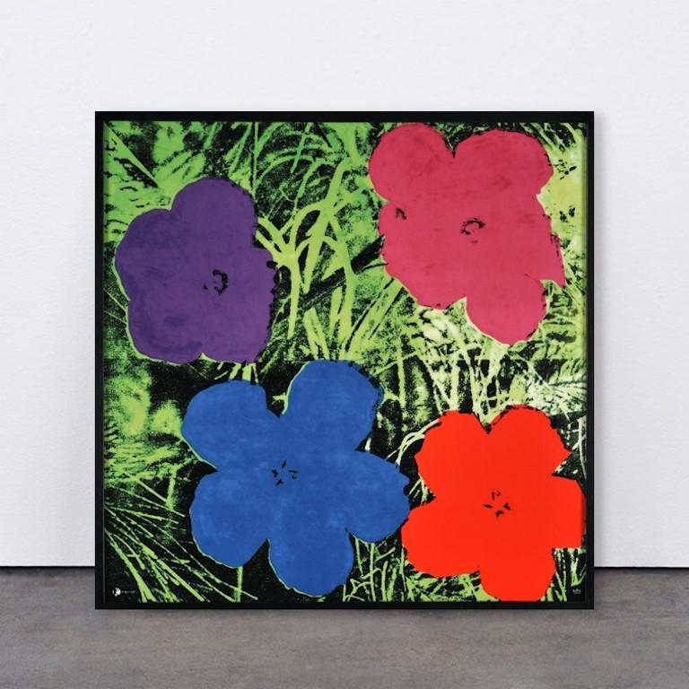 Flores, After Andy Warhol -Pop Art, Esmalte sobre porcelana, Contemporáneo, Edición