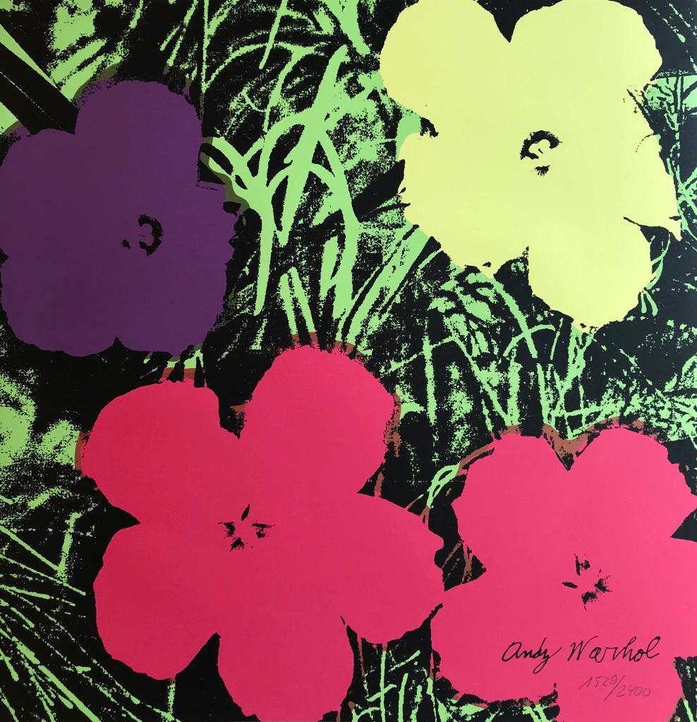Andy Warhol Portrait Print - Flowers