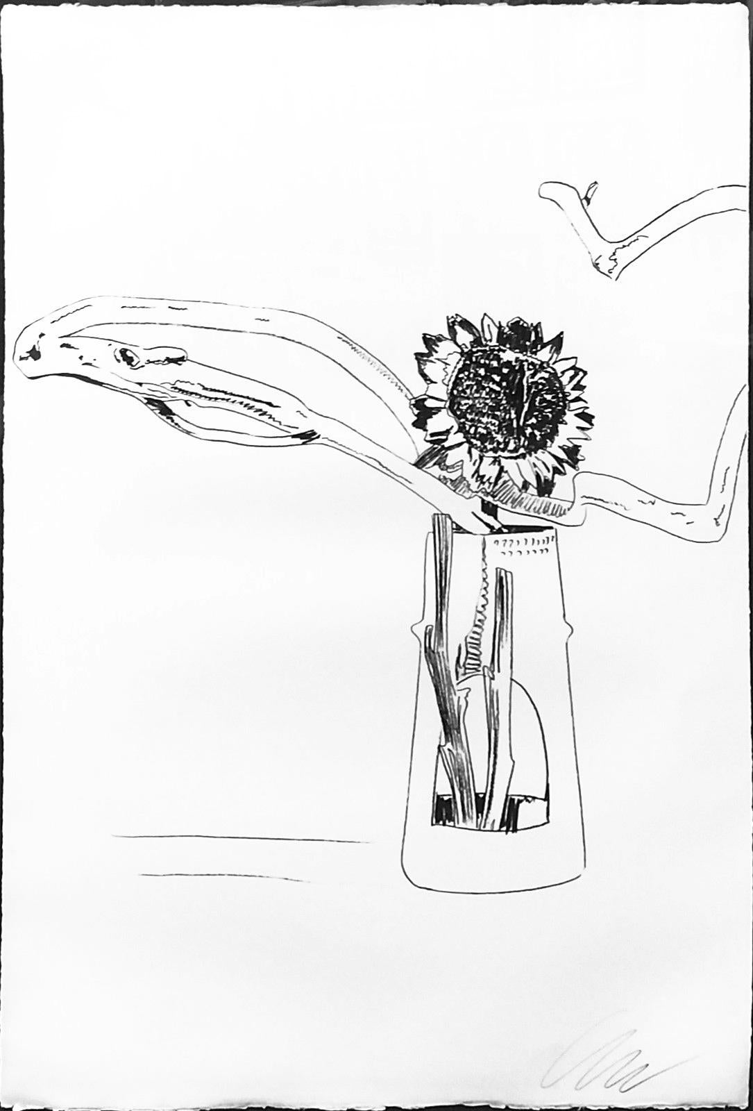 Andy Warhol Still-Life Print - FLOWERS FS II.102 (BLACK AND WHITE)