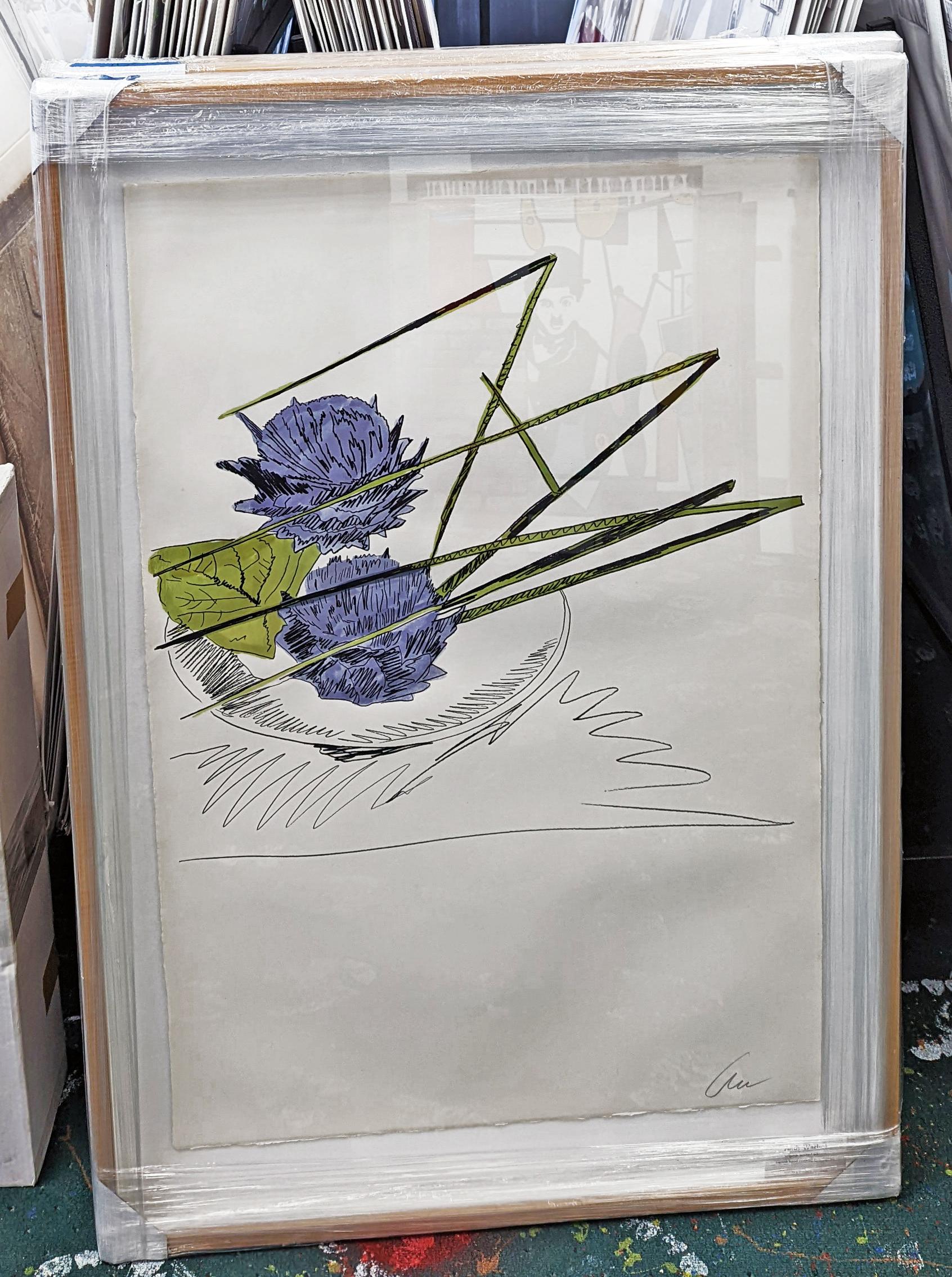 FLOWERS FS II.116 (HANDkoloriert) – Print von Andy Warhol