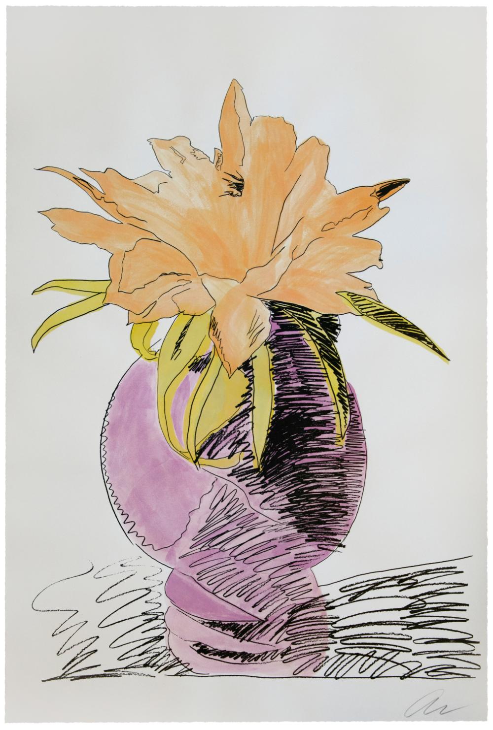 Andy Warhol Still-Life Print - Flowers (Hand-Colored) (F & S II.114)