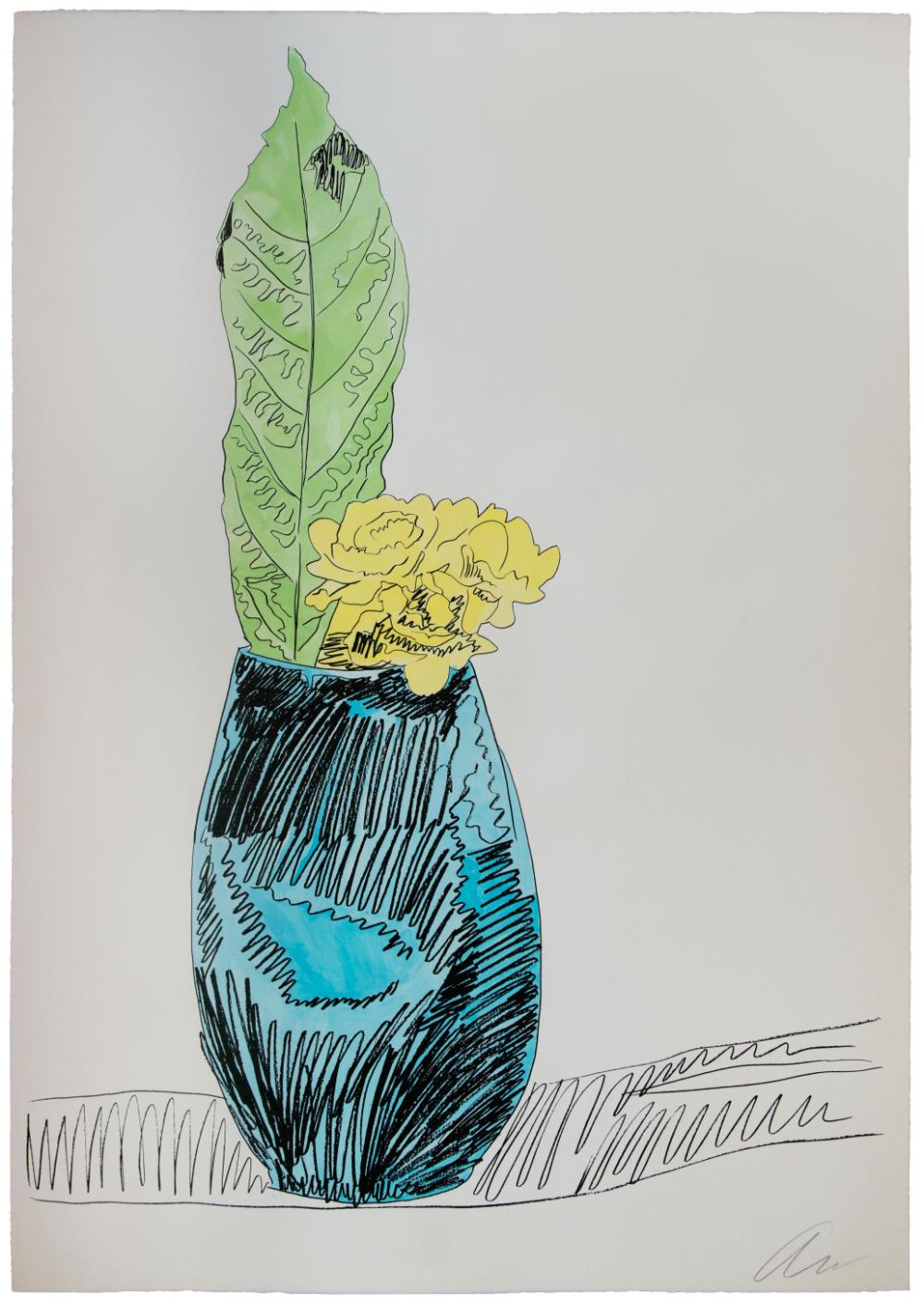 Andy Warhol Still-Life Print - Flowers (Hand-Colored) (F & S II.115)