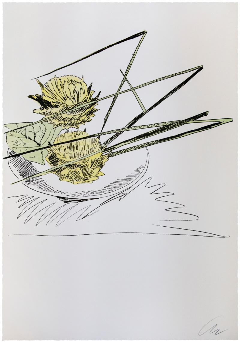 Andy Warhol Still-Life Print - Flowers (Hand-Colored) (F & S II.116)