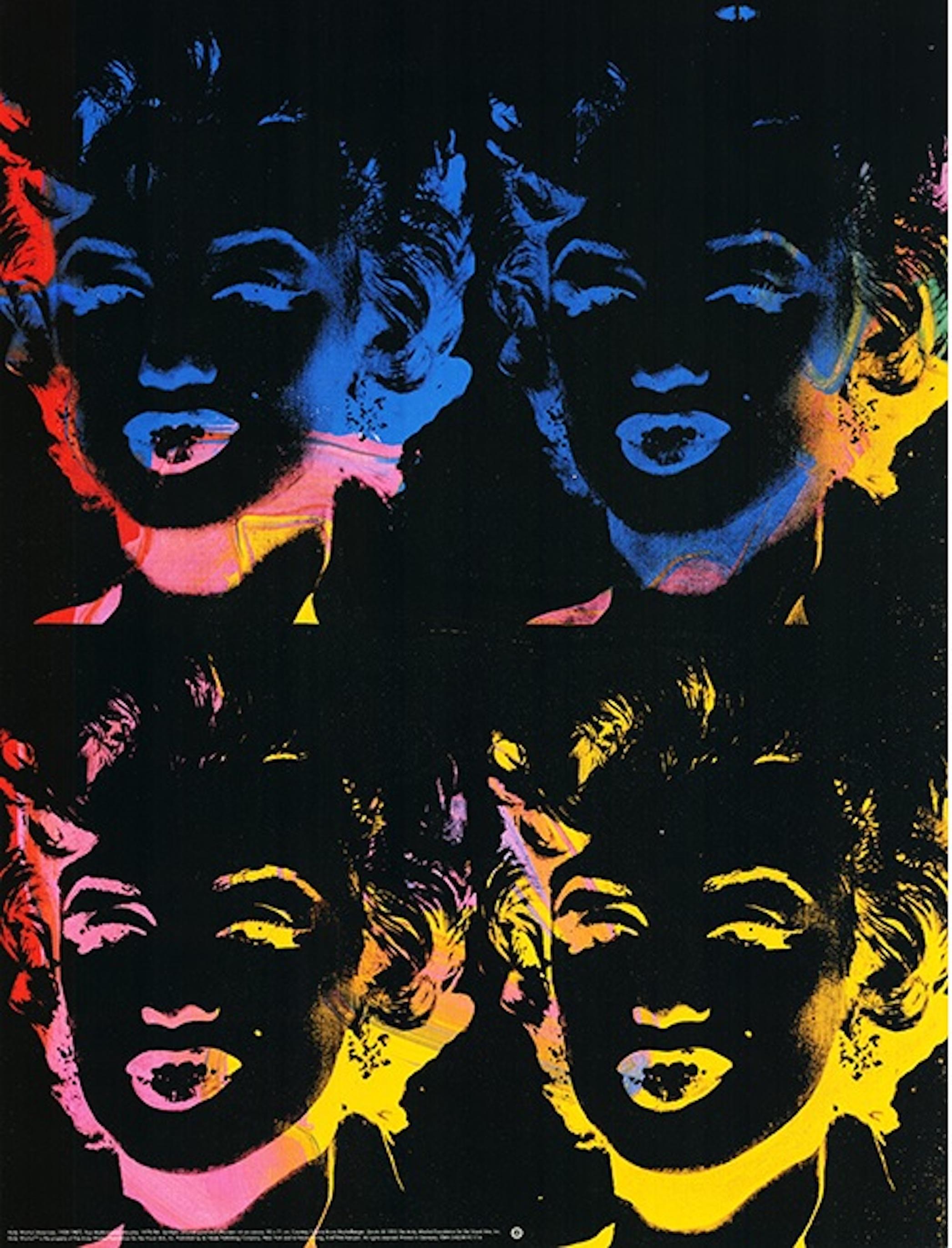 Four multicoloured Marylins - Andy Warhol 3