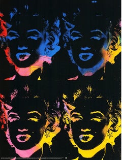 Four multicoloured Marylins - Andy Warhol