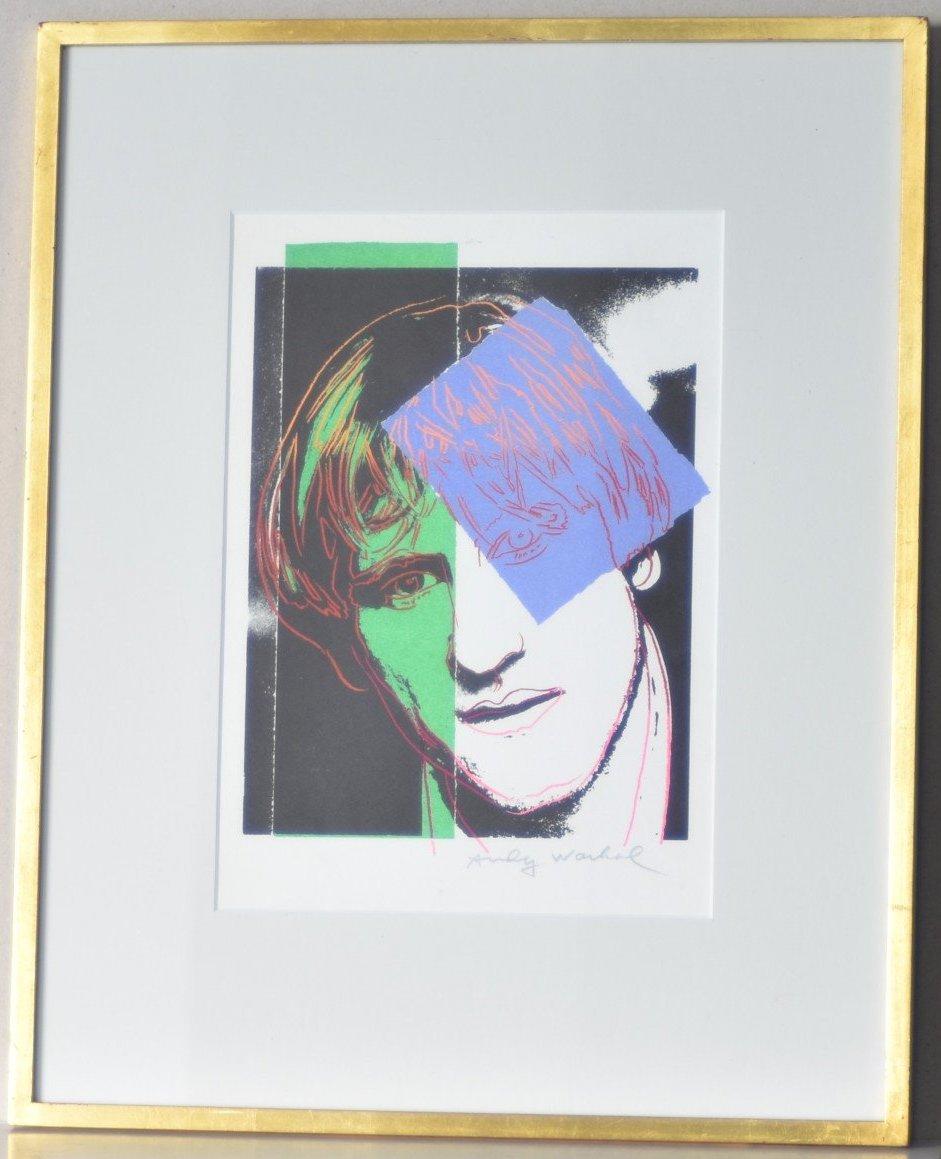 Lithographie von Gerard Depardieu, zum 10-jährigen Jubiläum der Vogue Men – Print von Andy Warhol