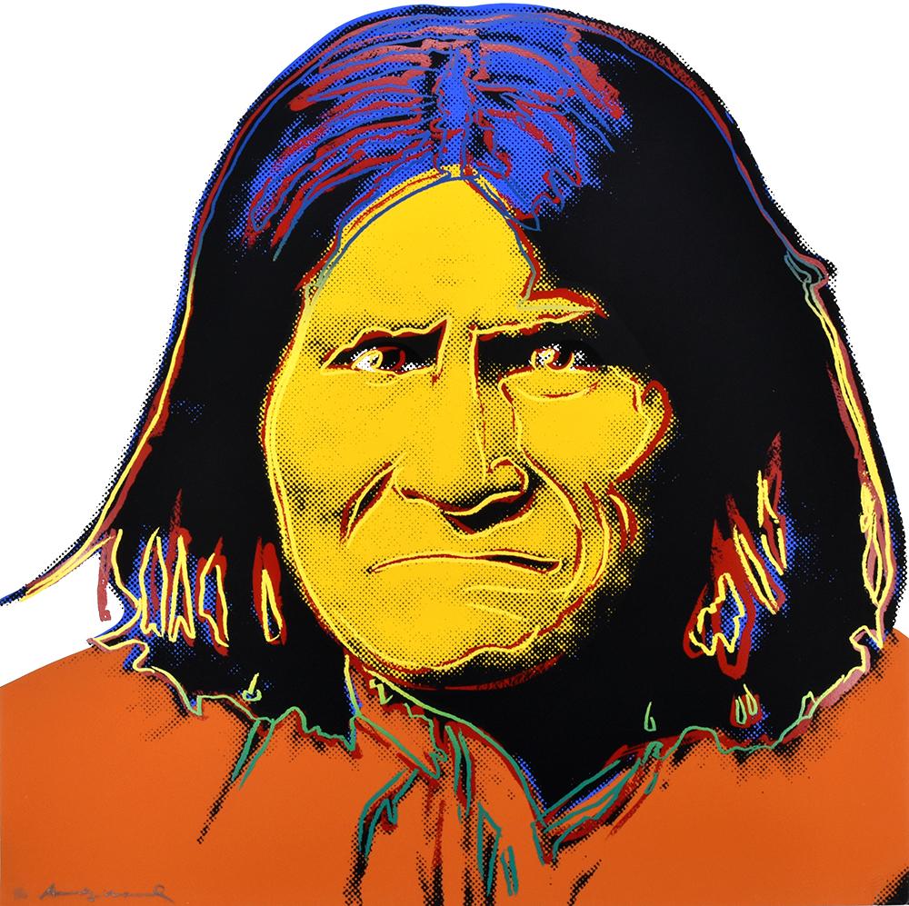 Andy Warhol Portrait Print - Geronimo, from the Cowboys and Indians Series