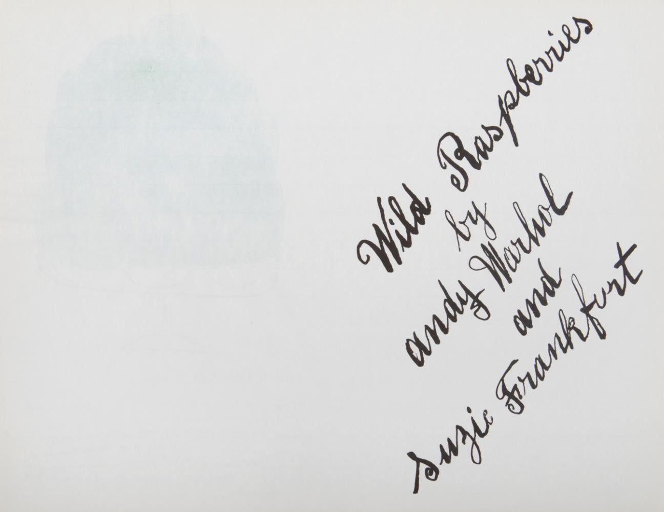 Offsetlithografie mit Handkolorierung, 1959, auf Velin, aus der Auflage unbekannter Größe, mit dem rückseitig schwarz gedruckten offsetlithografischen Titelblatt, wie ausgegeben, mit den Tintenstempeln von The Estate of Andy Warhol und Andy Warhol