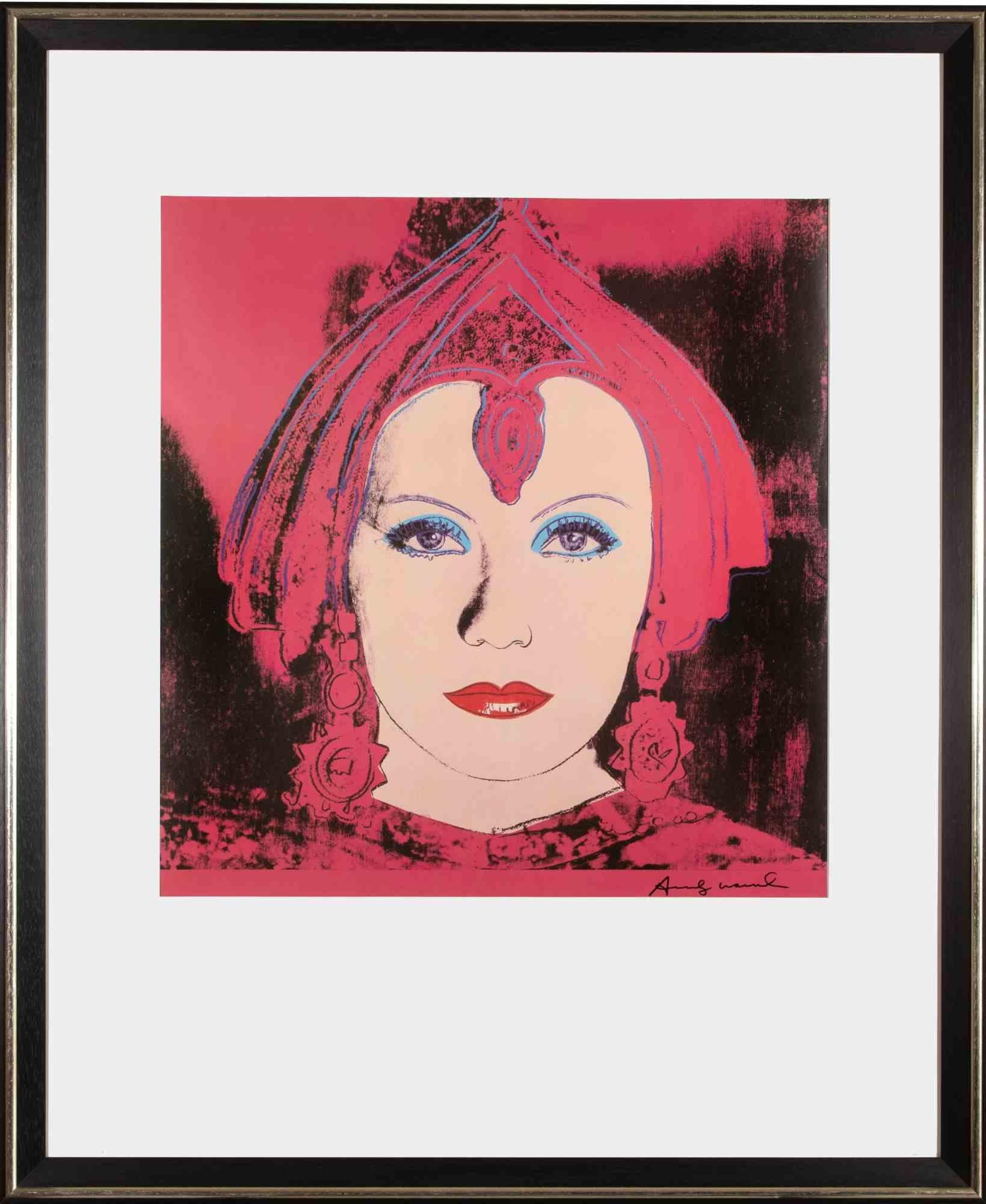 Greta Garbo as Mata Hari is a contemporary artwork realized by Andy Warhol in 1981.

Offset and color lithograph.

Includes frame: 104,5 x 86 x 3 cm.

Hand signed on the lower right.

Ref. Feldman-Schellmann II B. 258-267.

Provenance: Galerie