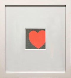 Heart Offset Lithograph by Andy Warhol, Framed, 1993, Mint Condition