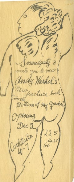 Historic invitation to mid century book launch of "In the Bottom of My Garden"