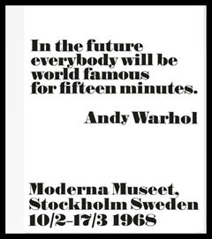 In the Future, Everybody Will Be World Famous for Fifteen Minutes, 1968