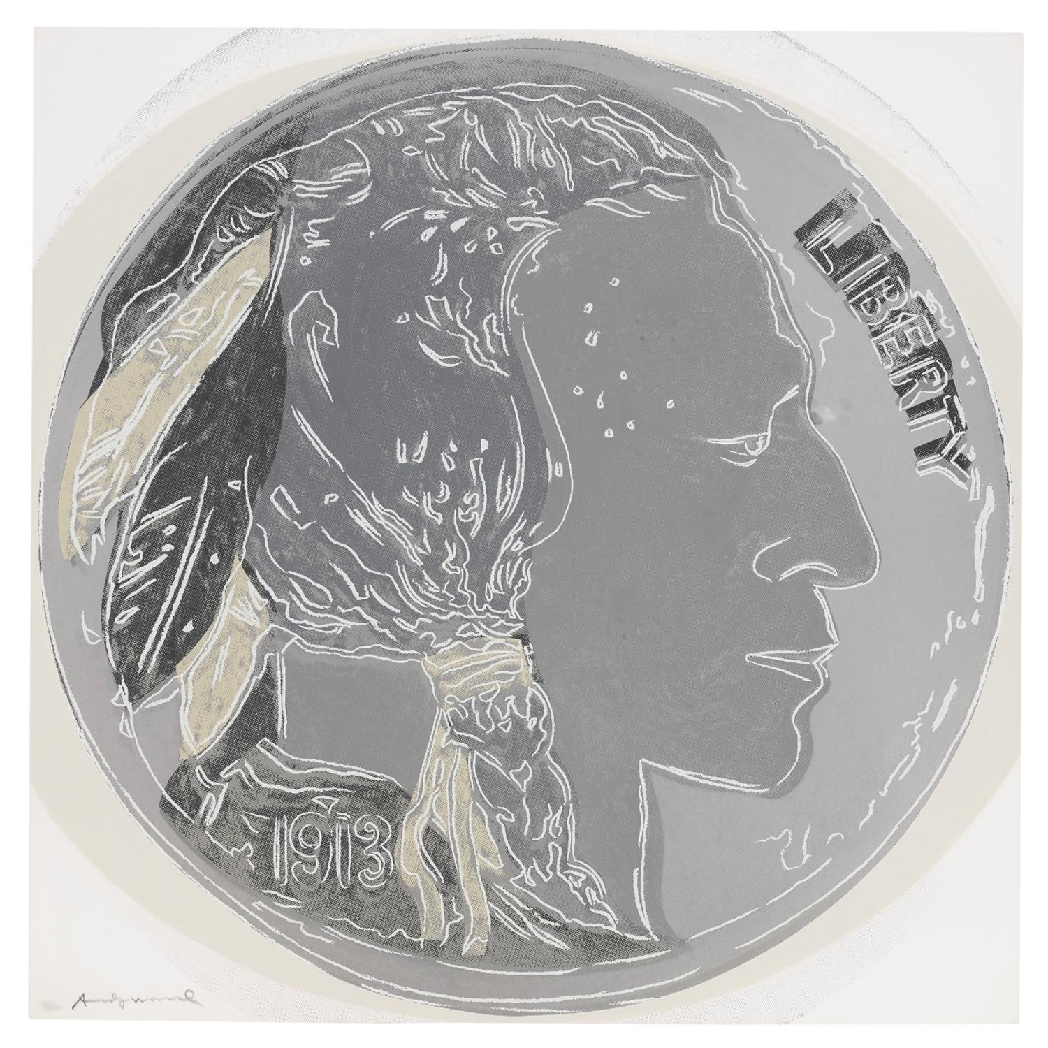 Indian Head Nickel, from Cowboys and Indians - Print by Andy Warhol