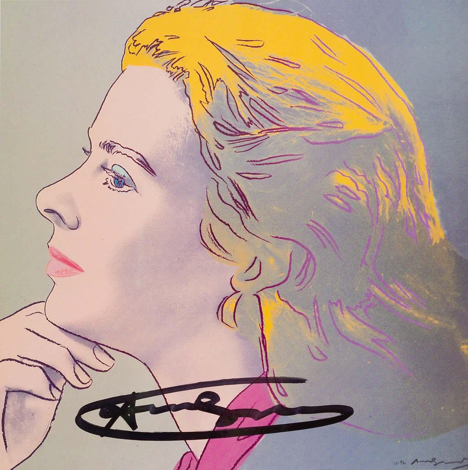 Ingrid Bergman Herself - original modern Warhol lithograph pop art signed  - Print by Andy Warhol