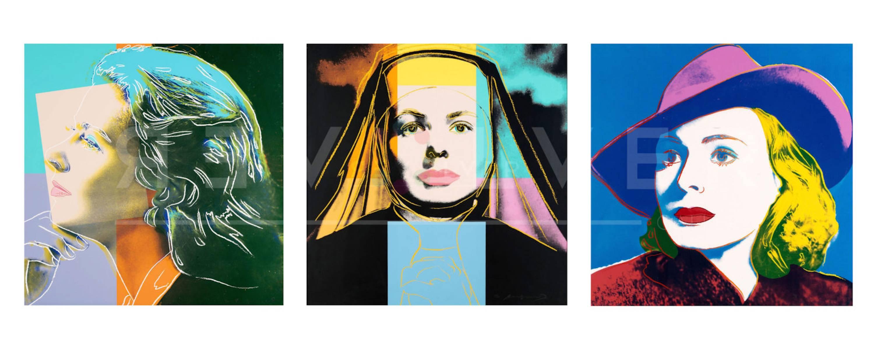 Andy Warhol Portrait Print - Ingrid Bergman Portfolio (FS II.312-FS II.314)