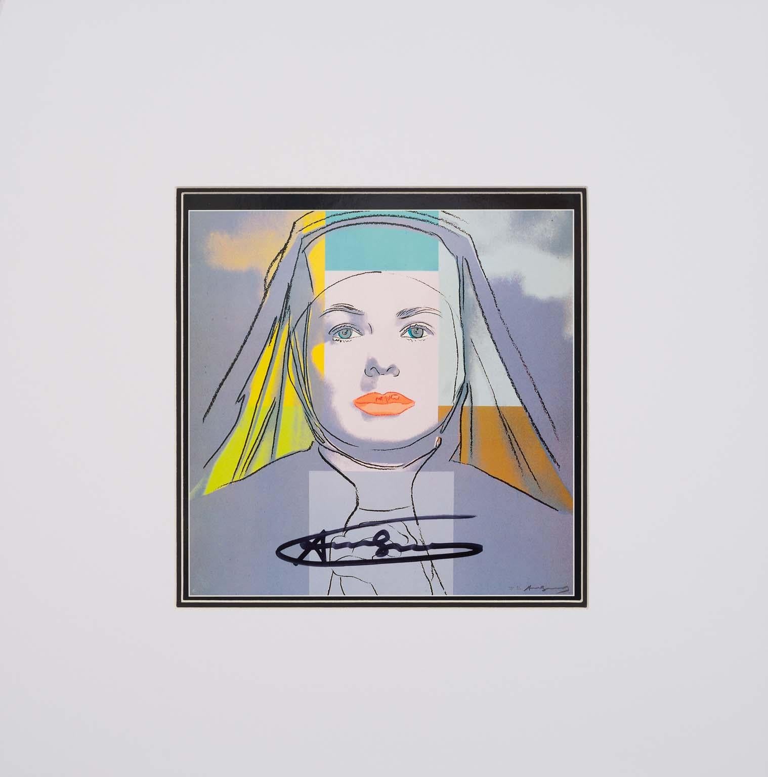 Ingrid Bergman The Nun - original modern Warhol lithograph pop art signed - Print by Andy Warhol