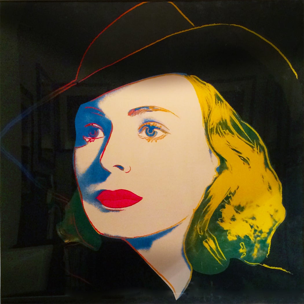 Andy Warhol Portrait Print - Ingrid Bergman With Hat 315 (Trial Proof)