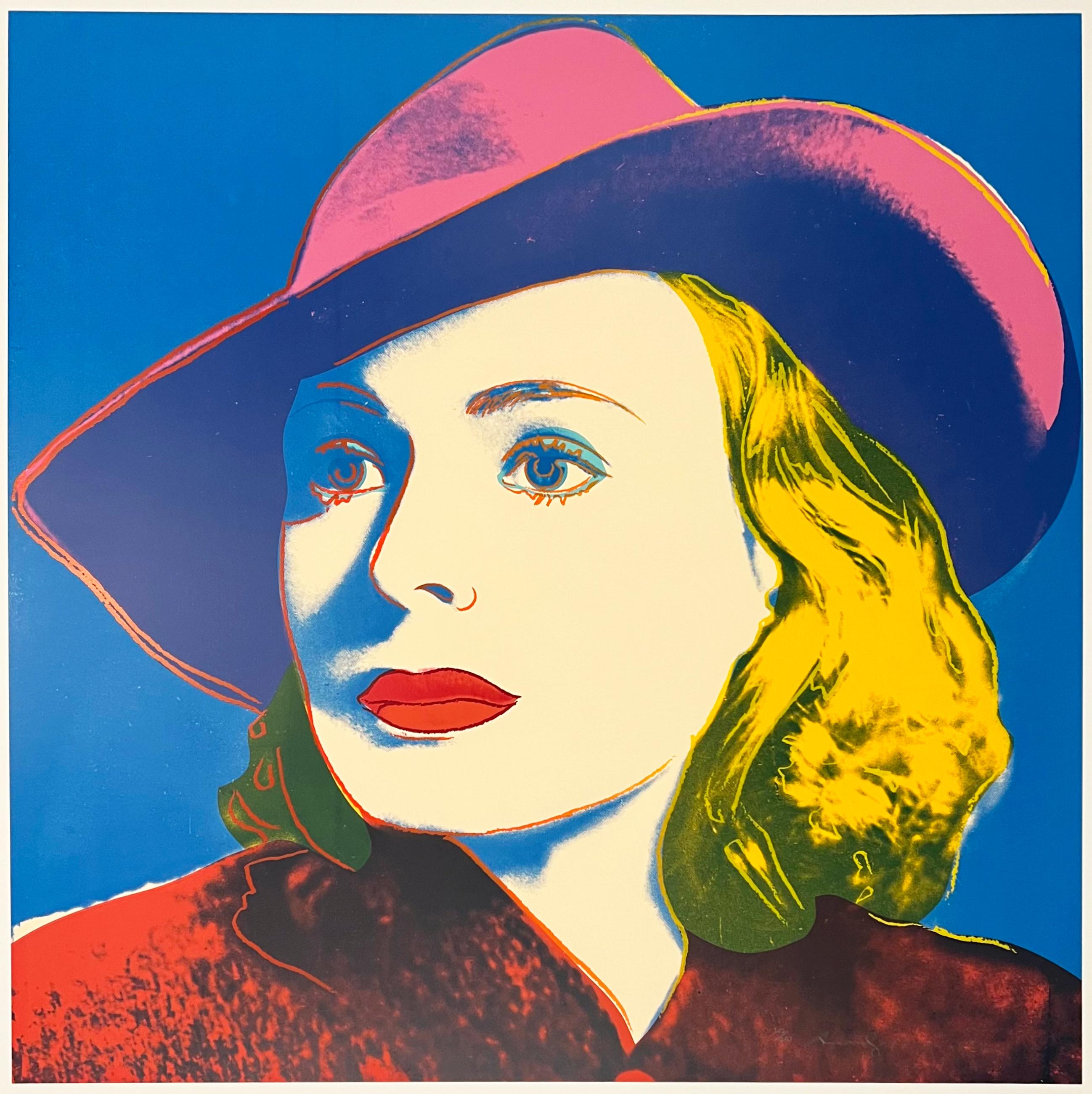 Ingrid Bergman mit Hut – Print von Andy Warhol