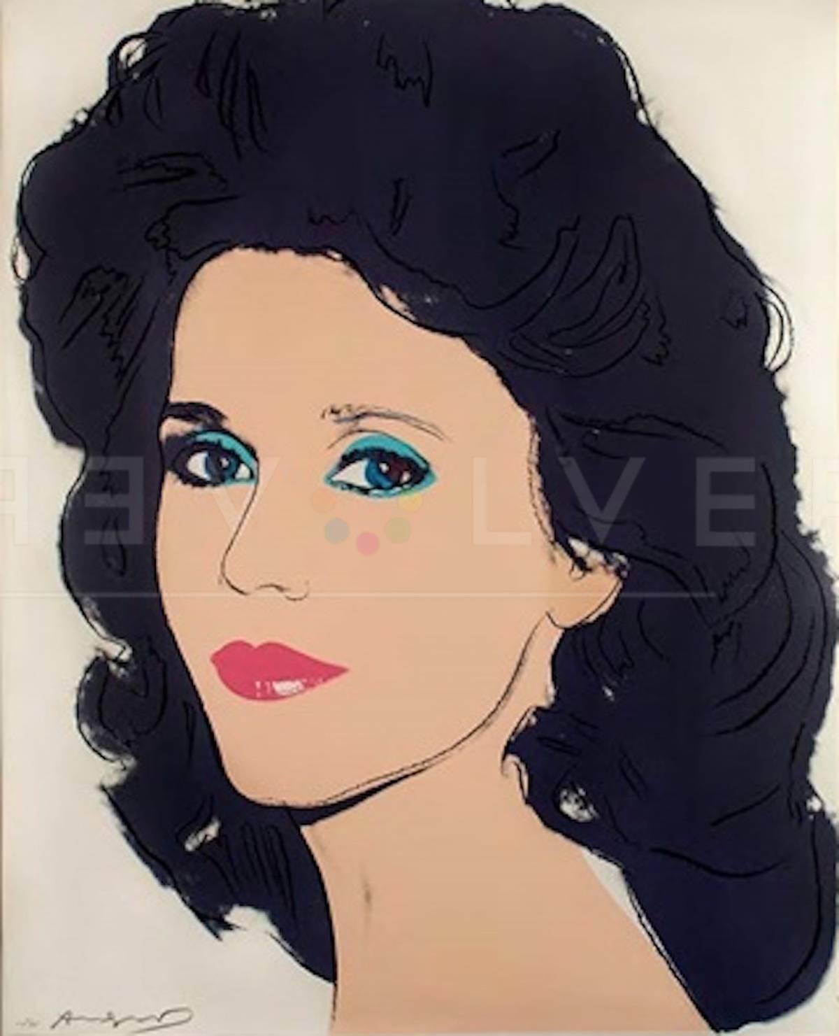 Andy Warhol Portrait Print - Jane Fonda (FS IIB.268)