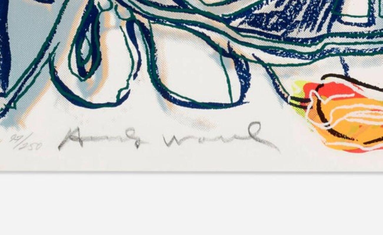 Andy Warhol 1928-1987
Kachina-Puppen (aus der Serie Cowboys und Indianer)
1986
Siebdruck in Farben
34⅝ h × 34⅝ b in (88 × 88 cm)

Signiert und nummeriert am unteren Rand 