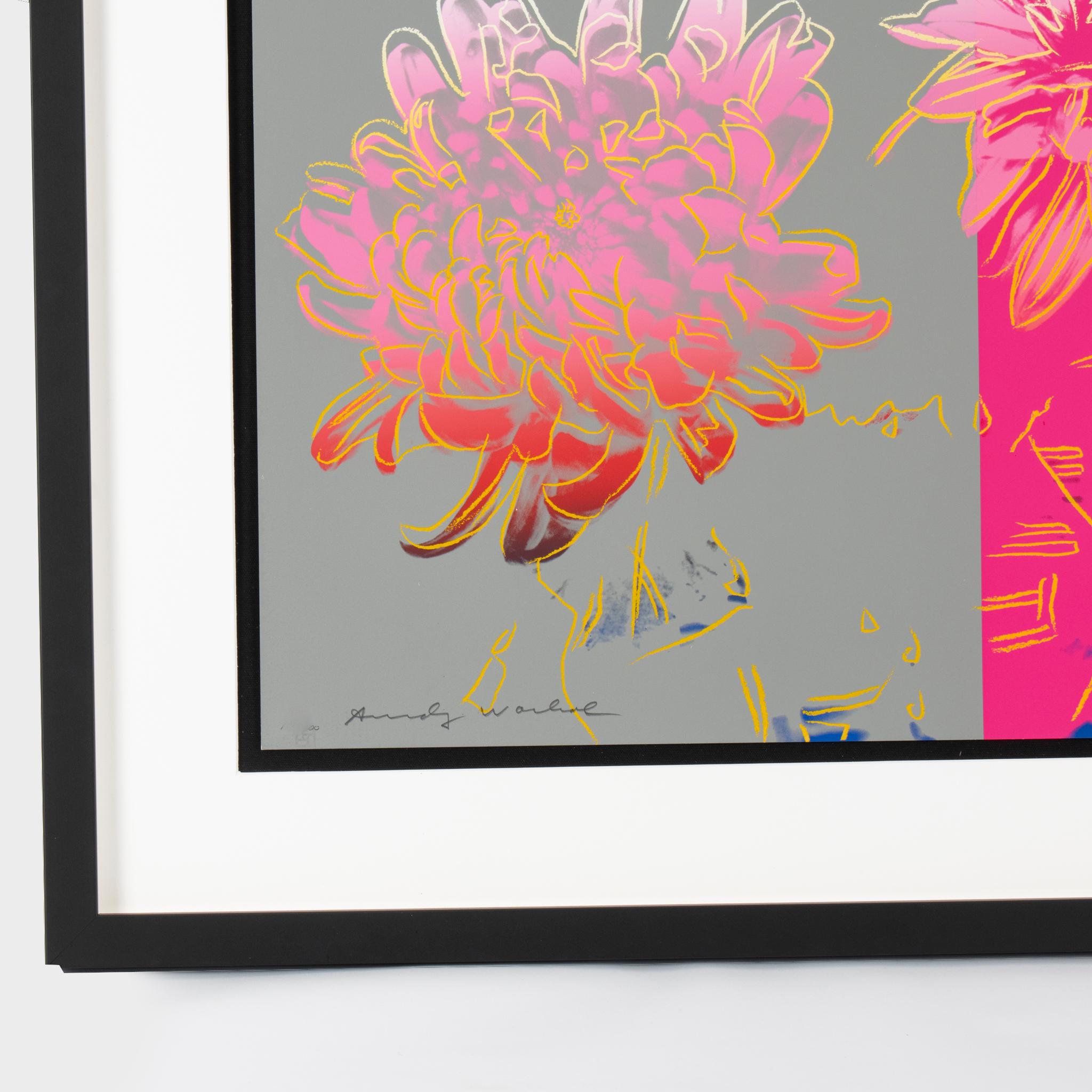 Kiku  Andy Warhol, artiste pop à tirage limité, fleurs en couleur 1
