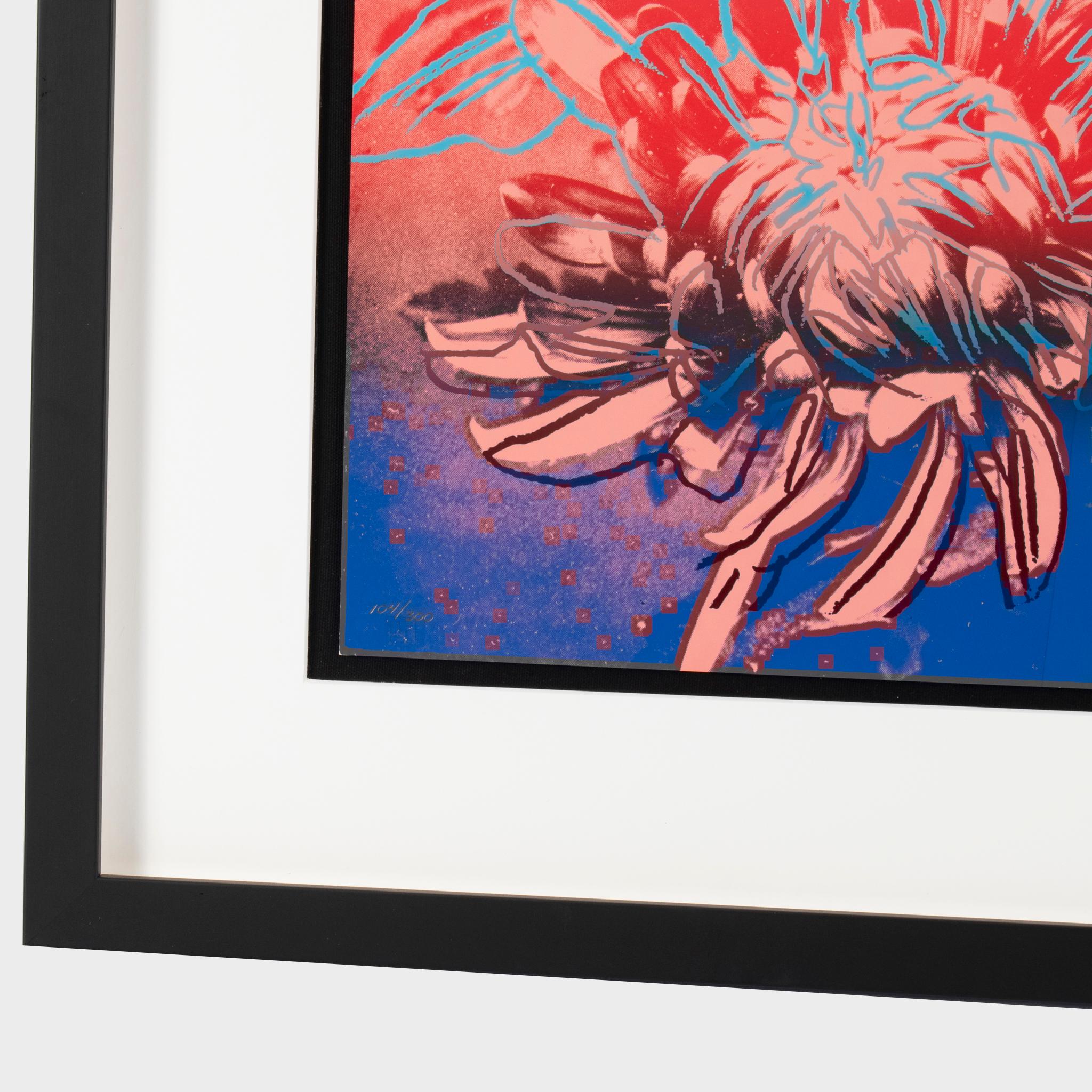 Kiku Andy Warhol Pop-Künstler, Druck in limitierter Auflage, Farbblumen 1